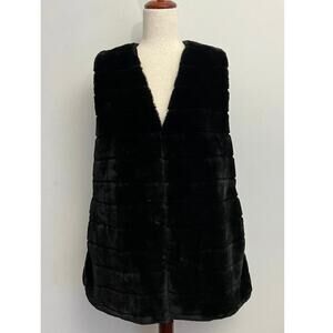 Echo New York Sheared Faux Mink Longline Vest Women’s Sz M/L Quiet Luxury